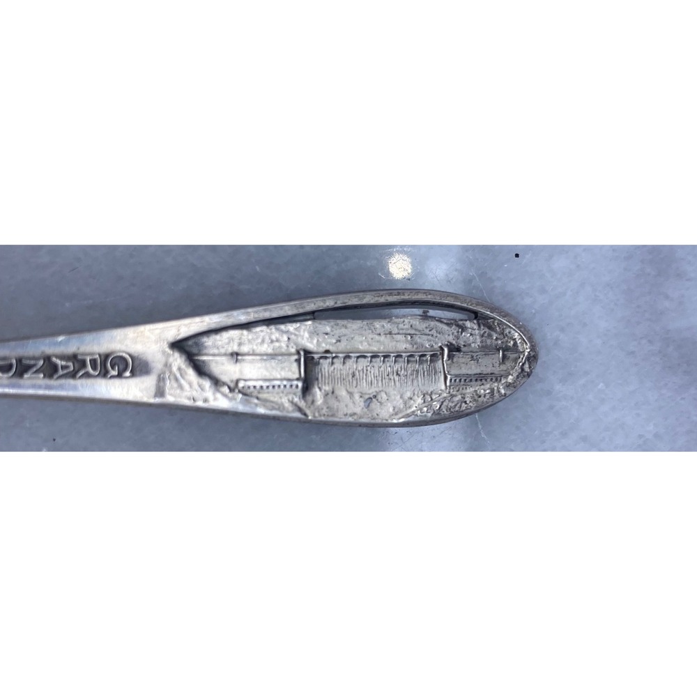 Grand Coulee Dam Souvenir Spoon Joseph Mayer Sterling Silver Washington State 4"